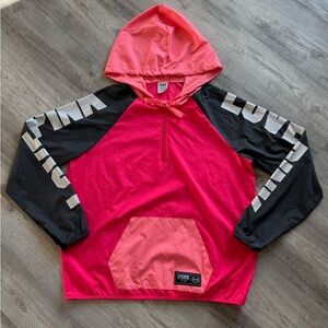 NEW Victoria's Secret PINK Lightweight Hoodie Anorak Jacket Windbreaker Size XS